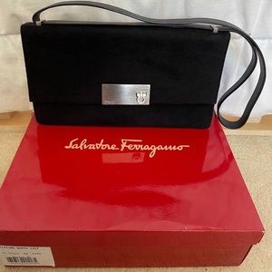 Salvatore Ferragamo Suede Shoulder Bag